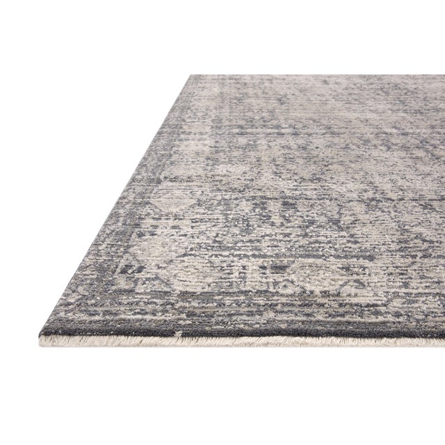 Textile Amber Lewis x Loloi Alie Charcoal / Dove 7'-10" x 7'-10" Round Area Rug For Sale - Image 7 of 8