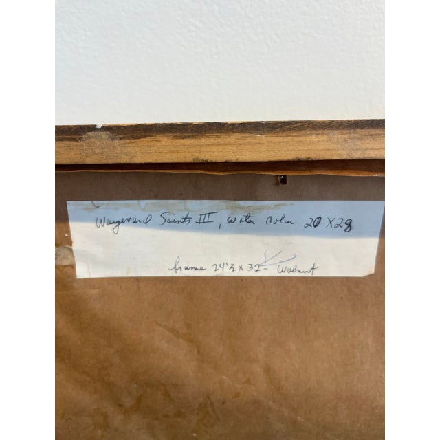 1970s Molly J. Schiff Watercolor Painting 1970s Chicago Imagist For Sale - Image 5 of 5