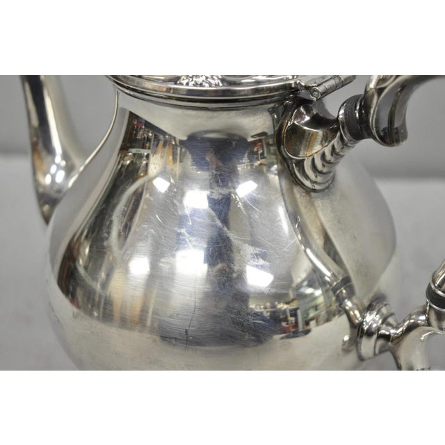 Silver Vintage Rogers Bros Remembrance 9802 Victorian Silver Plated Teapot Tea Kettle For Sale - Image 8 of 15
