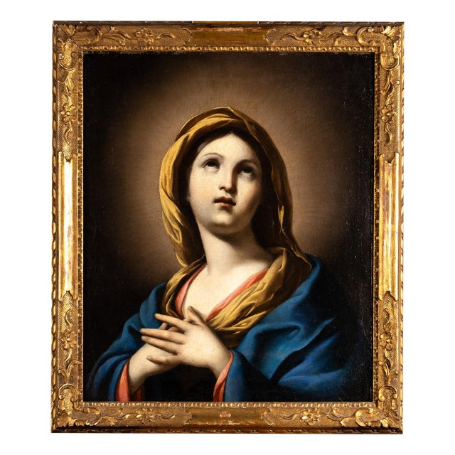 After Elisabetta Sirani, Virgin in Prayer, 1600s, Oil Painting For Sale