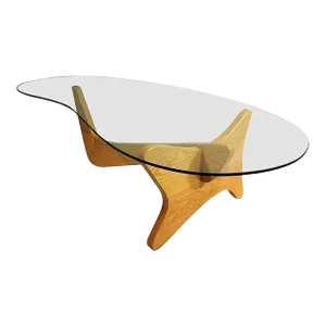 1950s Mid-Century Noguchi Style Biomorphic "Airplane" Coffee Table