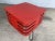 Restored Red Six-Strand Square Pretzel Loveseat Sofa & Table Livingroom Set For Sale In Los Angeles - Image 6 of 12