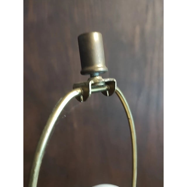 Gold Vintage Lion Head Ornate Regency Style Lamo Brass Tripod Base Table Lamp Heavy For Sale - Image 8 of 11