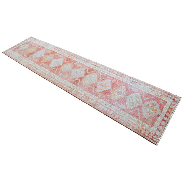 Turkish Hand-Knotted Runner Rug Hallway Decor For Sale - Image 6 of 14