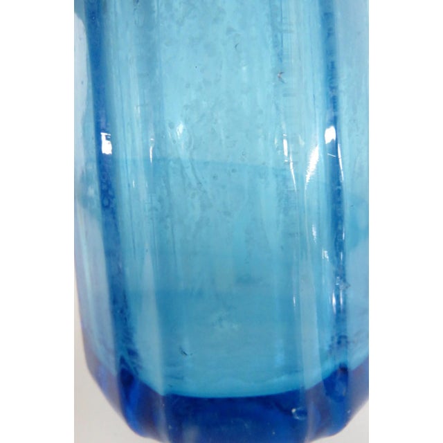 Jacob Ragosin Blue Glass Seltzer Bottle Dave Roth Made in Czechoslovakia 4854b For Sale In Miami - Image 6 of 11