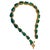 Modern 13 Carat Natural Zambian Emerald & Diamond Tennis Bracelet 14 Karat Yellow Gold For Sale - Image 3 of 8