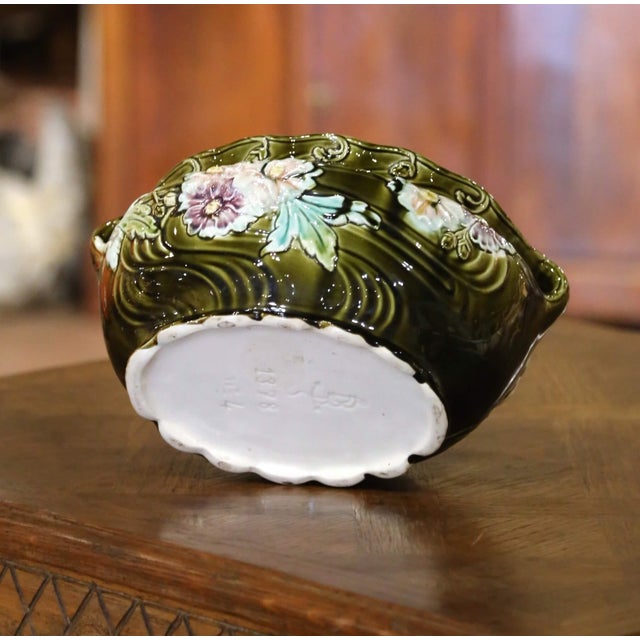 Late 19th Century French Barbotine Garniture by De Bruyn, Set of 3 For Sale - Image 12 of 12