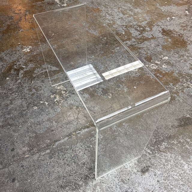 2010s Cb2 Peekaboo Acrylic Console Table For Sale - Image 5 of 12