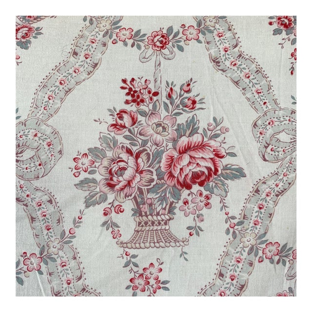 1930s Vintage French Bows Faded Floral