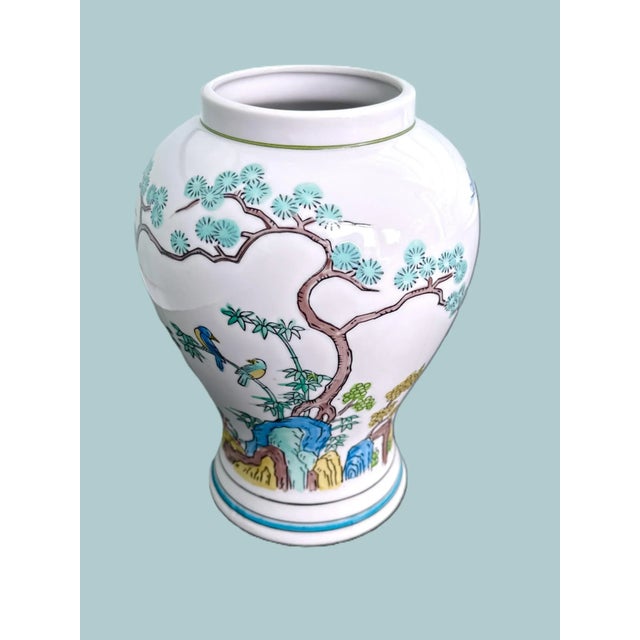 1950s Hand Painted Isco Japanese Urn For Sale - Image 9 of 13
