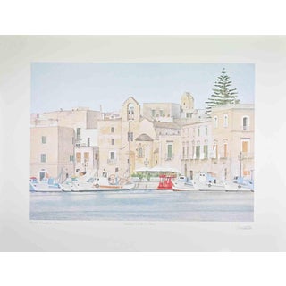 Rosanna Cattaneo, When the Port Is Silent, 1990s, Lithograph For Sale