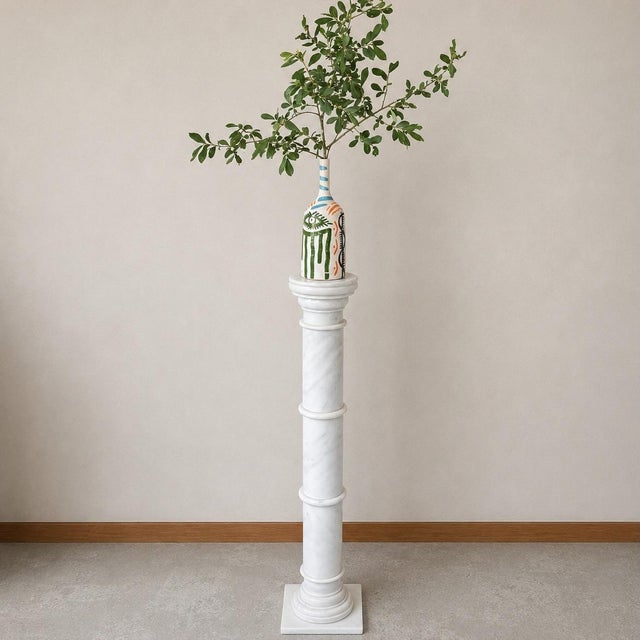 Column in White Marble For Sale - Image 6 of 7