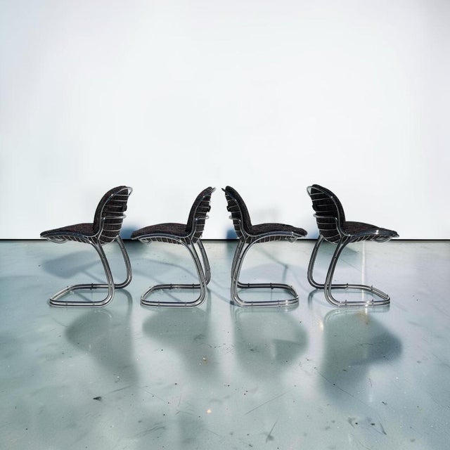 Mid-Century Italian Sabrina Chrome Chairs by Gastone Rinaldi for Rima, 1970s - Set of 4 For Sale - Image 13 of 14