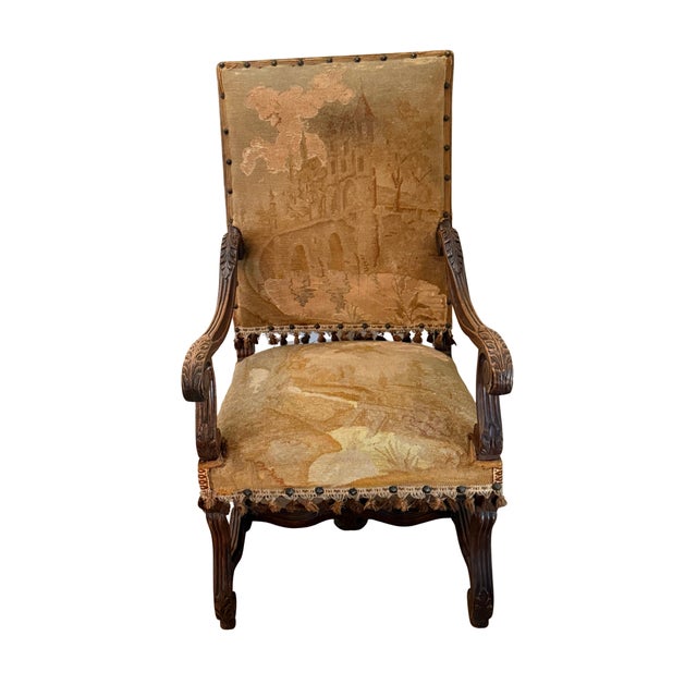 Beautiful Pair of 19th-Century French Louis XIV–style Armchairs For Sale - Image 11 of 18