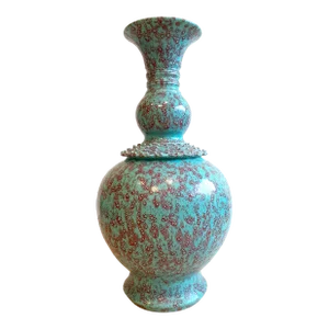 Early 20th Century Chinese Porcelain Skirted Neck Oilspot Vase