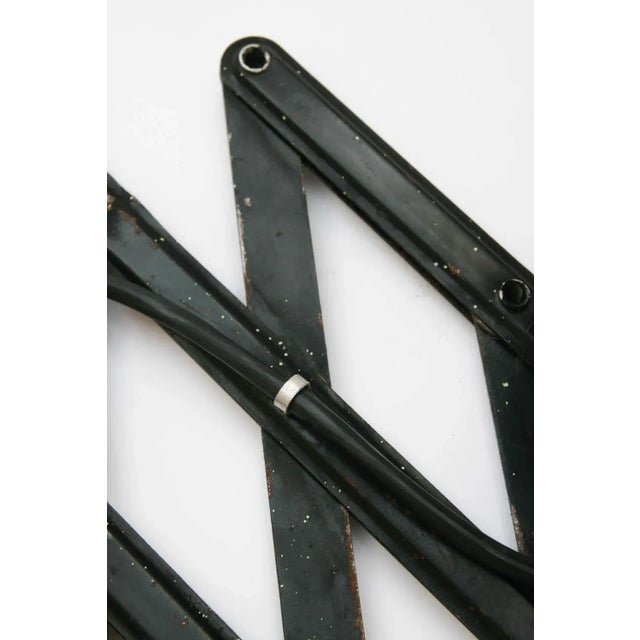 Metal Mid-Century Industrial Scissor Lamp, 1960s For Sale - Image 7 of 12