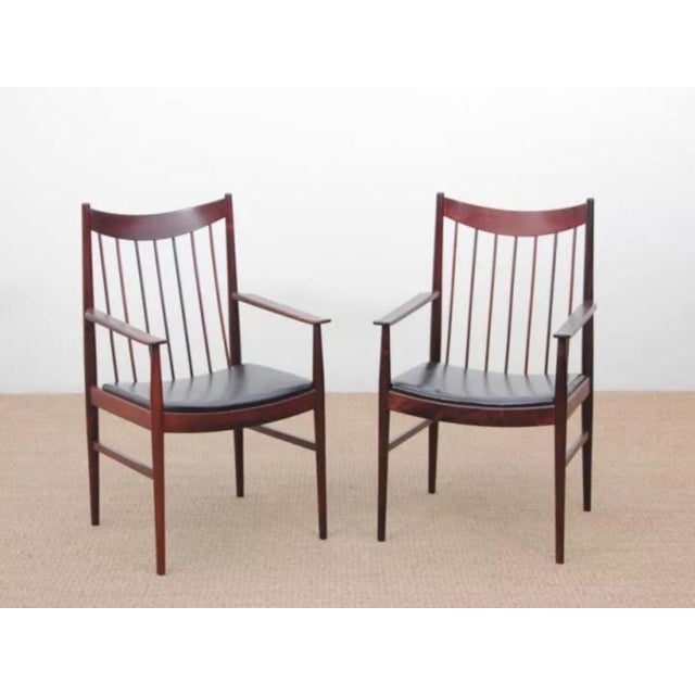 Wood Danish Rosewood Armchairs by Arne Vodder for Sibast, 1960s, Set of 2 For Sale - Image 7 of 16