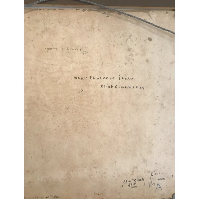 1929 Eliot Clark Winter in Tuscany Painting For Sale - Image 9 of 10