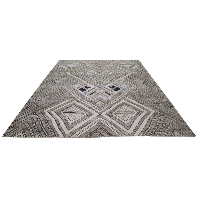 Moroccan Moroccan Sheba Hand Knotted Wool Rug, 9'6"x13'5" For Sale - Image 3 of 6