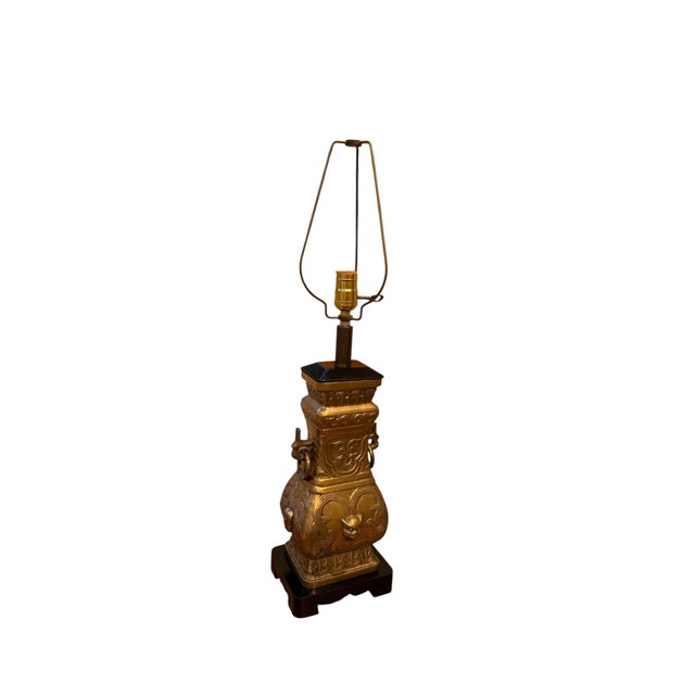 Vintage James Mont Archaistic Chinese Hu Vessel Table Lamp For Sale - Image 13 of 15