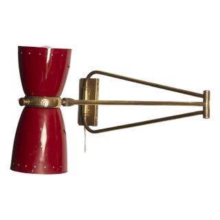 Adjustable Wall Lamp attributed to Robert Mathieu, France, 1950s For Sale