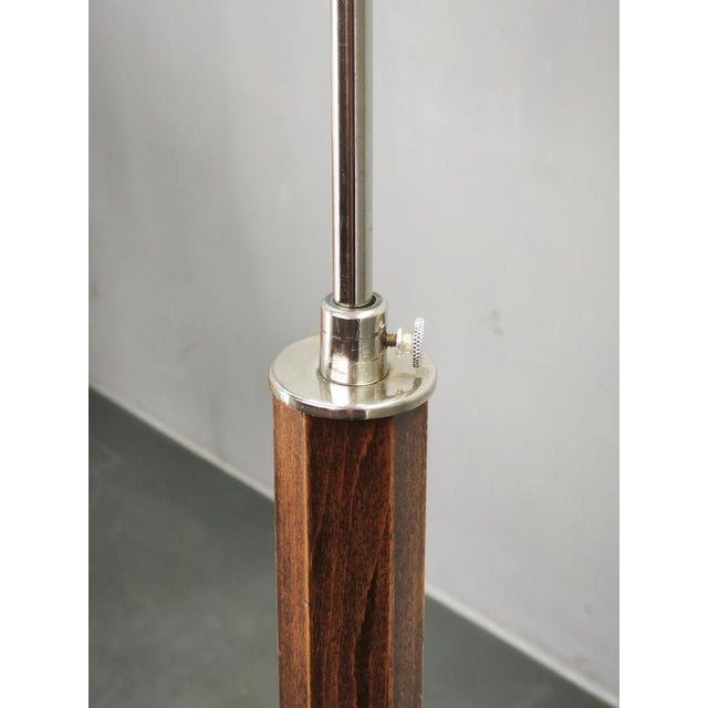 Czech Art Deco Adjustable Floor Lamp with Table, 1930s For Sale - Image 9 of 15
