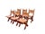 Mid-Century Modern Dutch Brutalist Oak and Leather X-Frame Dining Chairs by Bram Sprij, 1960s, Set of 6 For Sale - Image 3 of 9