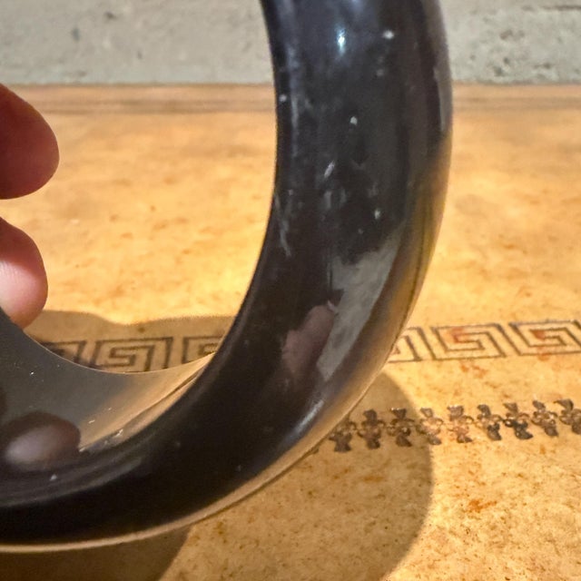 Black Acrylic or Lucite Bangle Bracelet Mid Century Modern For Sale - Image 11 of 13