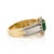 Metal 1.24ct Round Emerald Vintage Diamond Cocktail Ring in 14k Yellow Gold Size 5 For Sale - Image 7 of 15