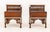 Brown Pair of Syrian Bone Inlay Walnut Corner Chairs For Sale - Image 8 of 8