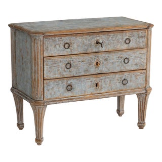 18th C. Swedish Gustavian Commode in Original Paint, Georg Haupt, Attributed For Sale