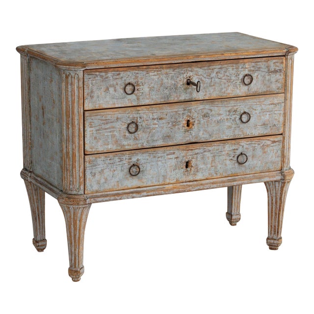 18th C. Swedish Gustavian Commode in Original Paint, Georg Haupt, Attributed For Sale
