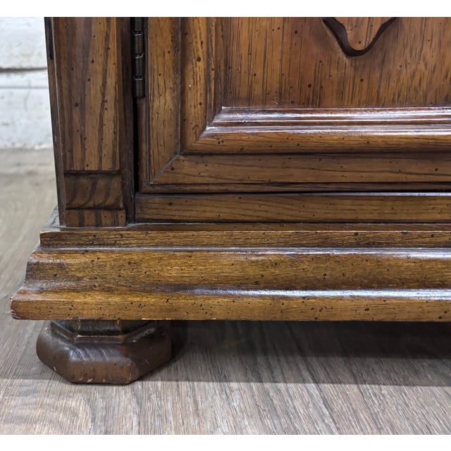 Brown Vintage Mediterranean / Spanish Revival Style Nightstand Bedside End Cabinet For Sale - Image 8 of 9