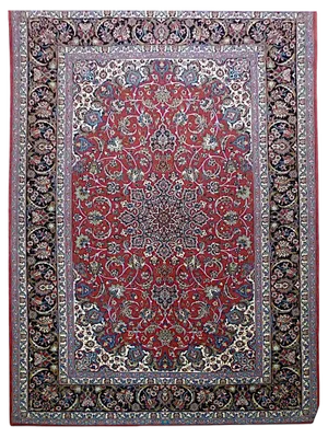 Vintage Isfahan Rug, 1970s