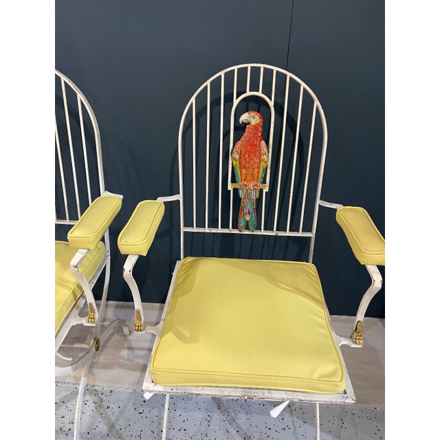 1950s Metal Parrot Armchairs - a Pair For Sale - Image 11 of 13