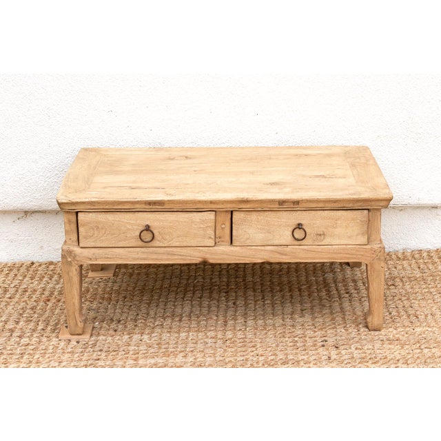 Traditional Antique Kang Two-Drawer Coffee Table For Sale - Image 3 of 10