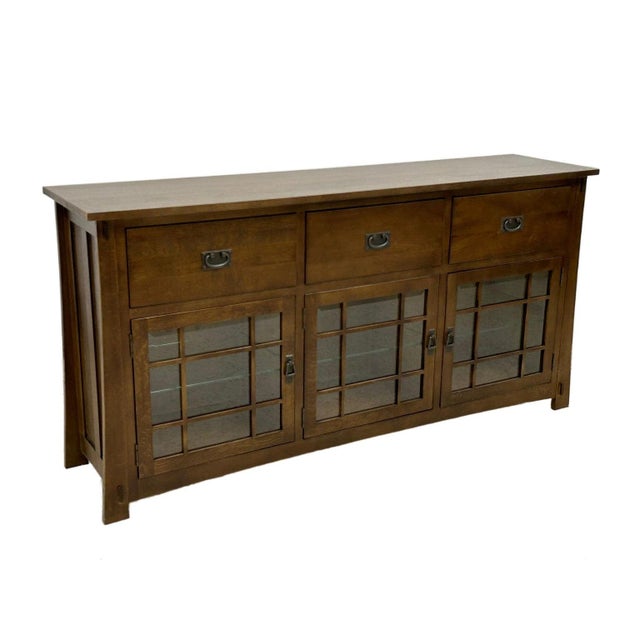 "Arts Crafts / Mission / Crofter Style Oak Sideboard. A great piece for many areas of the house including as an entry...