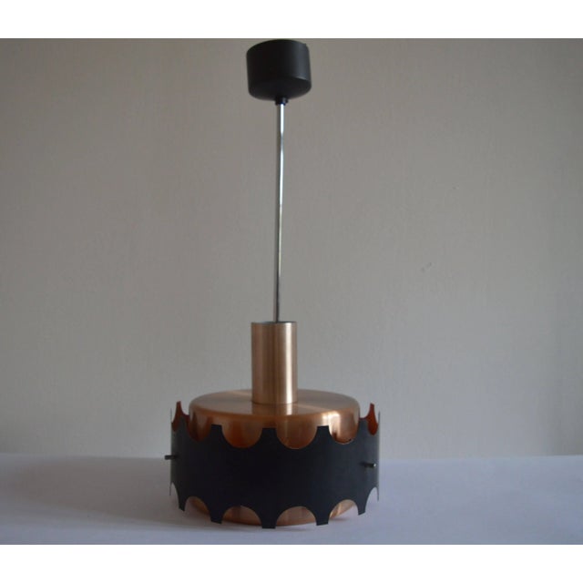 Midcentury design pendant light from Denmark. Very nice style of lighting. Up to 250V (Europe/UK Standard).The wiring of...