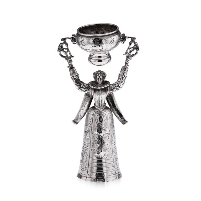 Antique Dutch Silver Wedding Wager Cup, 1911 For Sale - Image 18 of 18
