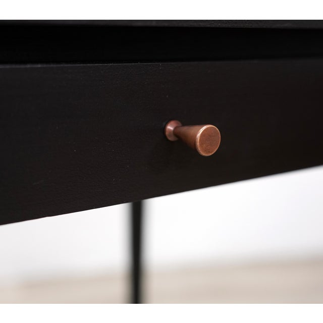 Mid-Century Modern vintage black nightstand or side table model no. 1586 designed by Paul McCobb for his modular Planner...