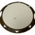 1900 - 1909 Antique German Jugendstil Wächtersbach Attributed Ceramic & Pierced Brass Tray C. 1905-1920 For Sale - Image 5 of 9