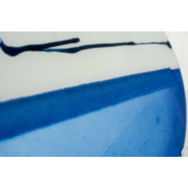 Signed, Dated 1983 Handcrafted Glassworks of Canada Art Glass 12" Decorative Plate For Sale - Image 10 of 13