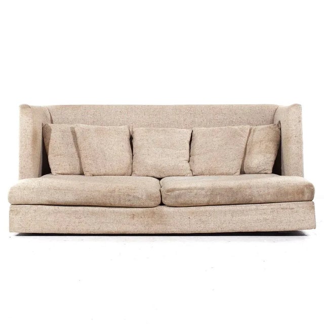 Milo Baughman for Thayer Coggin Mid Century Shelter Sofa This sofa measures: 85 wide x 42 deep x 37 inches high, with a...