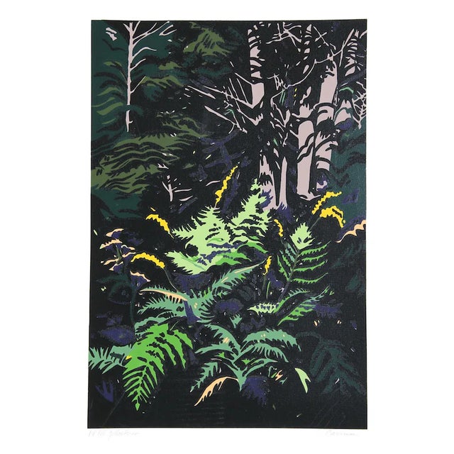 Jon Carsman, "Yellow Ferns," Serigraph For Sale
