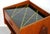 Mid-Century Modern Fully Restored Teak Nightstands with Decorated Glass Tabletops, 1960s, Set of 2 For Sale - Image 3 of 7