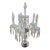 Mid 20th Century Crystal Chandelier Six-Light Girandole Table Lamp For Sale