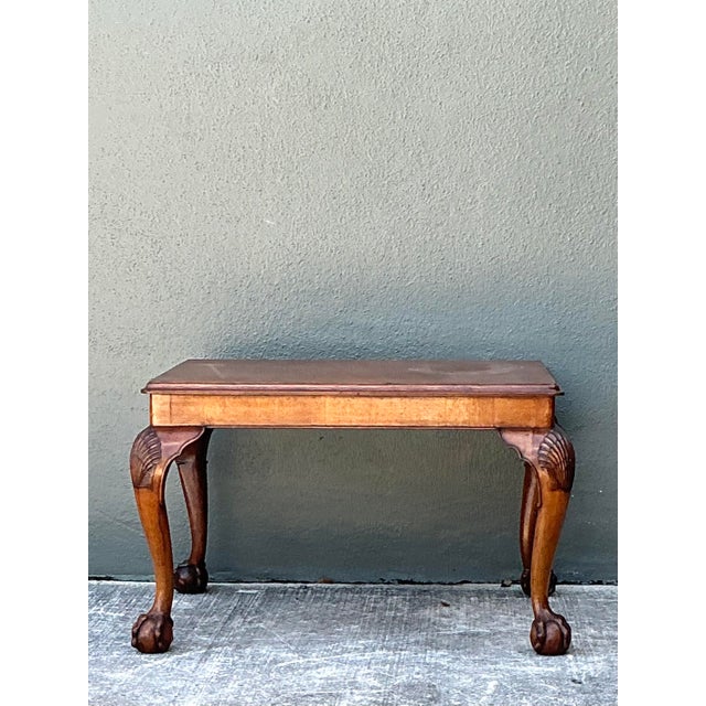Vintage Chippendale Clam Shell Small Coffee Table For Sale - Image 4 of 12