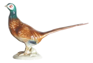 Porcelain Pheasant from Royal Dux Czechoslovakia, 1970s