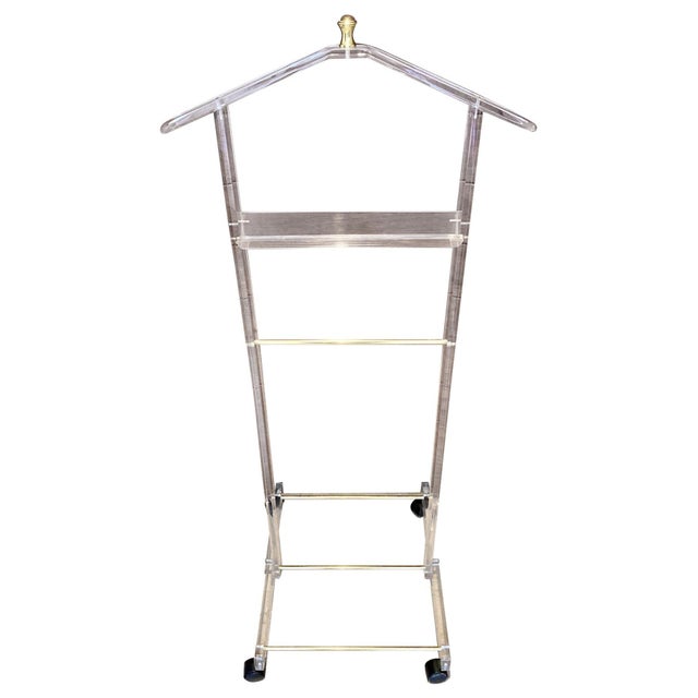 Mid 20th Century Modern Lucite Valet Stand with Wheels For Sale - Image 15 of 18