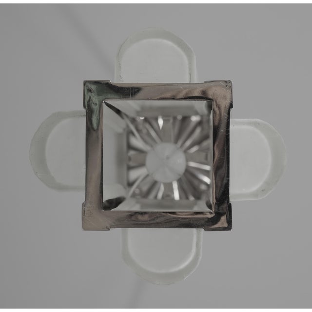 Silver French Art Deco Chandelier by Degue 1920s France - A Pair For Sale - Image 8 of 13